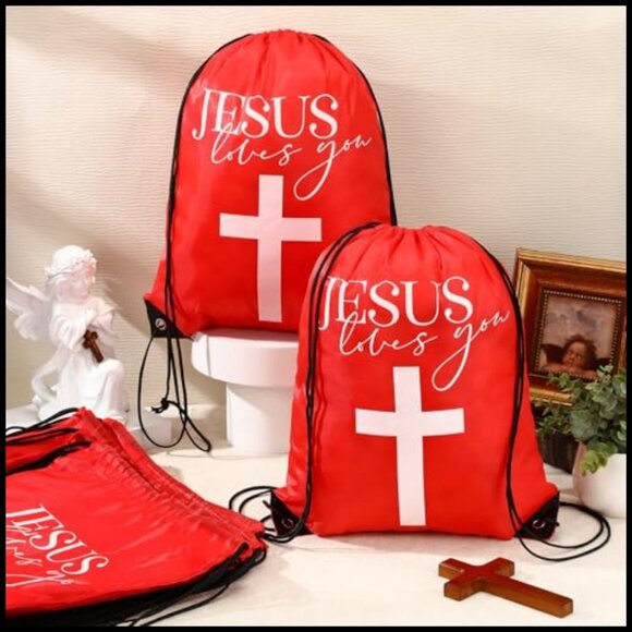 Drawstring Backpacks Bulk Religious Gift Bags Church Events Easter Practical